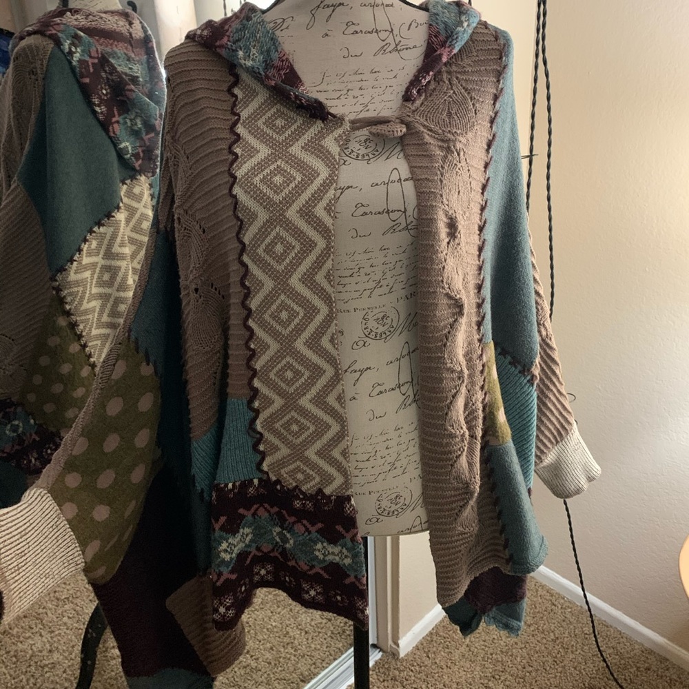 Anthropologie Sleeping On Snow Poncho OS S… - Picture 3 of 8